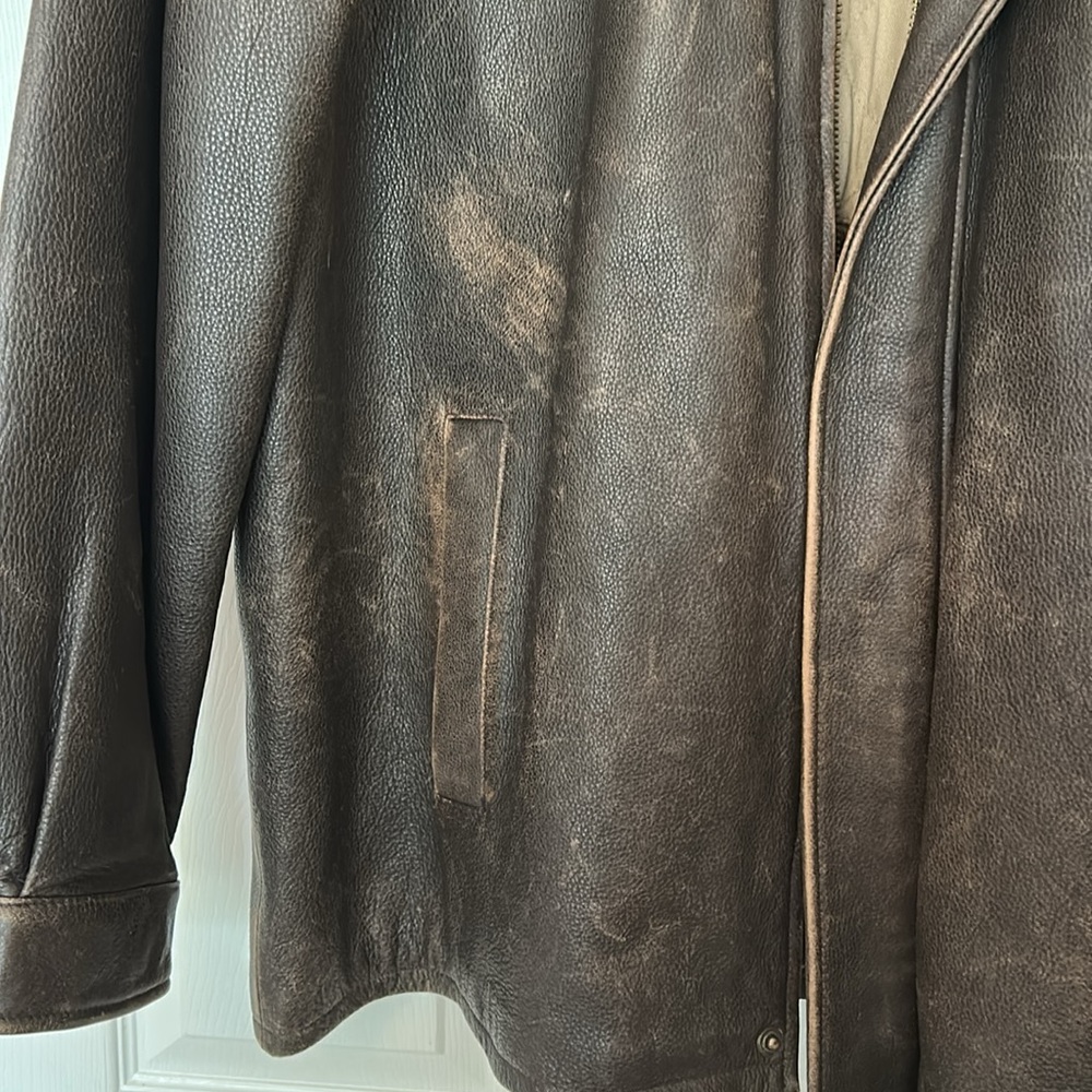 Vintage Wilsons Leather Brown Leather Jacket XL Thinsulate Removable Lining - Picture 8 of 16